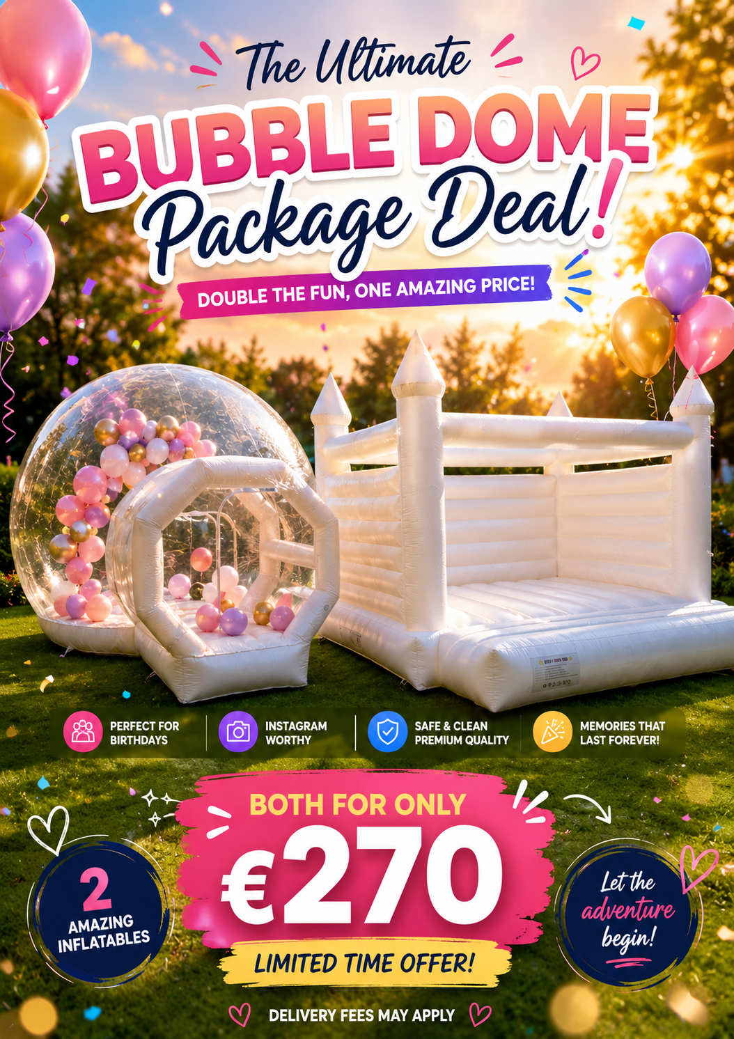 Bubble Dome + White Castle Package — €270